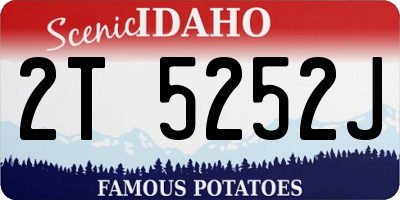 ID license plate 2T5252J