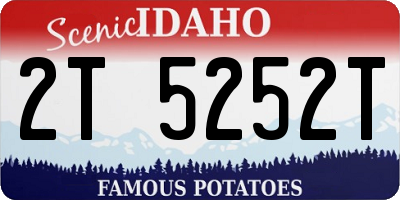 ID license plate 2T5252T