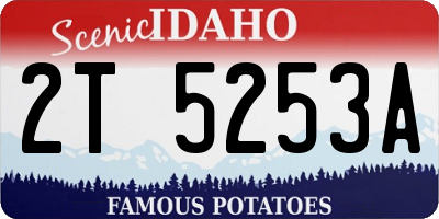 ID license plate 2T5253A