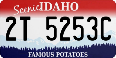 ID license plate 2T5253C