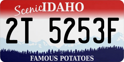 ID license plate 2T5253F