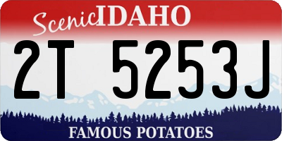 ID license plate 2T5253J