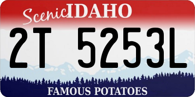 ID license plate 2T5253L