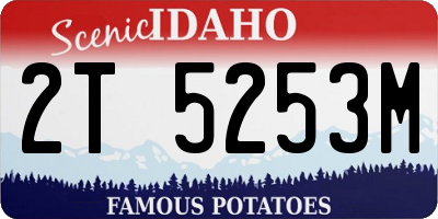 ID license plate 2T5253M