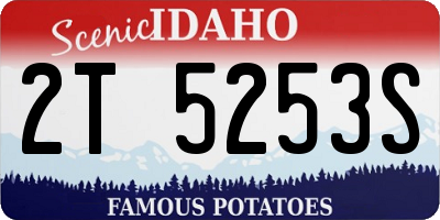 ID license plate 2T5253S