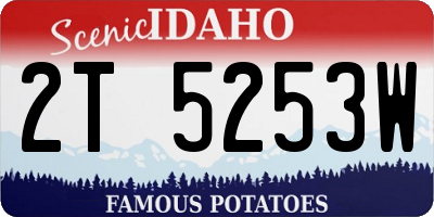 ID license plate 2T5253W