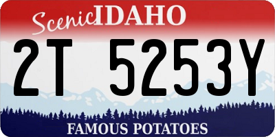 ID license plate 2T5253Y