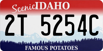 ID license plate 2T5254C