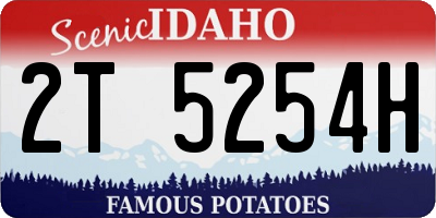 ID license plate 2T5254H