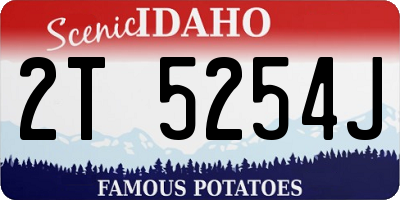 ID license plate 2T5254J