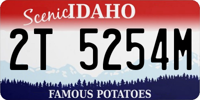 ID license plate 2T5254M