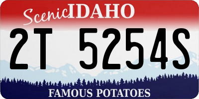ID license plate 2T5254S