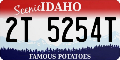 ID license plate 2T5254T