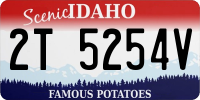 ID license plate 2T5254V