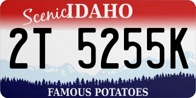 ID license plate 2T5255K