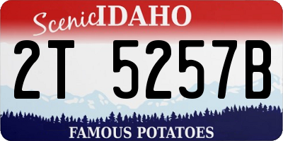 ID license plate 2T5257B