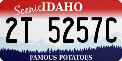 ID license plate 2T5257C