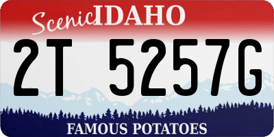 ID license plate 2T5257G