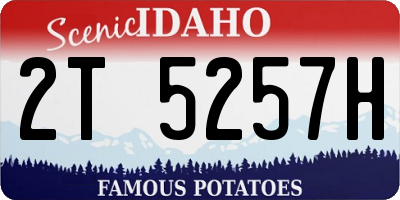 ID license plate 2T5257H