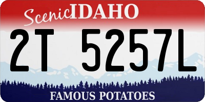ID license plate 2T5257L