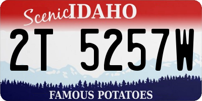 ID license plate 2T5257W
