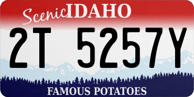 ID license plate 2T5257Y