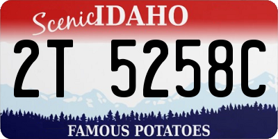 ID license plate 2T5258C