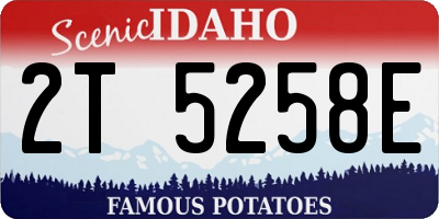 ID license plate 2T5258E
