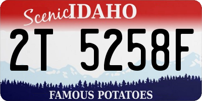 ID license plate 2T5258F