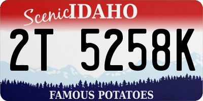 ID license plate 2T5258K