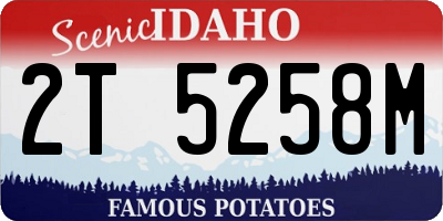 ID license plate 2T5258M