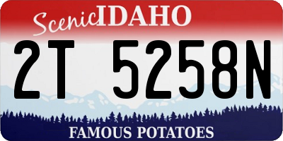ID license plate 2T5258N