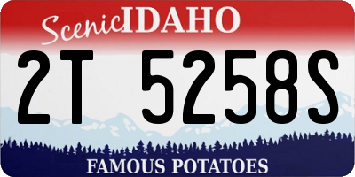 ID license plate 2T5258S