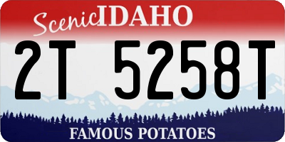 ID license plate 2T5258T