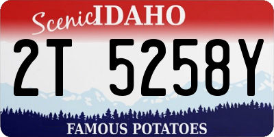 ID license plate 2T5258Y