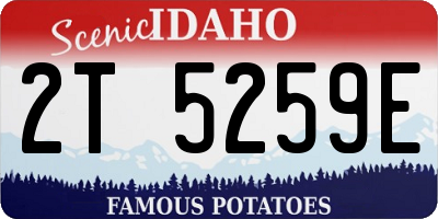 ID license plate 2T5259E