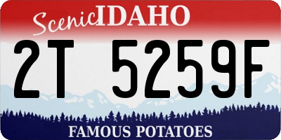 ID license plate 2T5259F