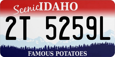 ID license plate 2T5259L
