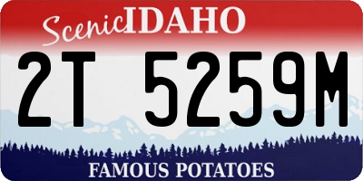 ID license plate 2T5259M