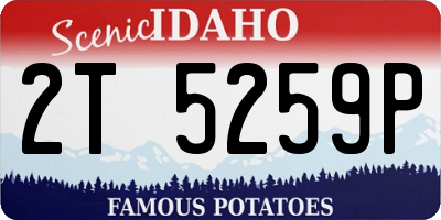 ID license plate 2T5259P