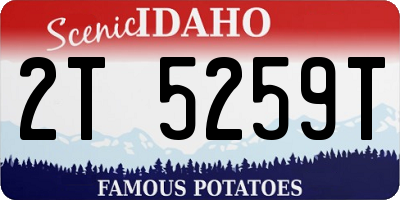 ID license plate 2T5259T