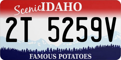 ID license plate 2T5259V