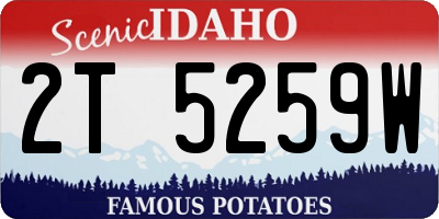 ID license plate 2T5259W