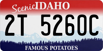 ID license plate 2T5260C