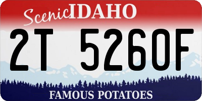 ID license plate 2T5260F