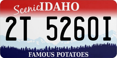 ID license plate 2T5260I