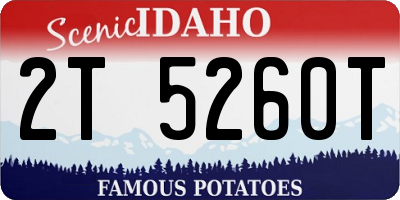 ID license plate 2T5260T