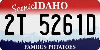 ID license plate 2T5261D