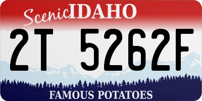 ID license plate 2T5262F