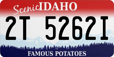 ID license plate 2T5262I
